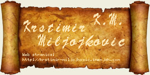 Krstimir Miljojković vizit kartica